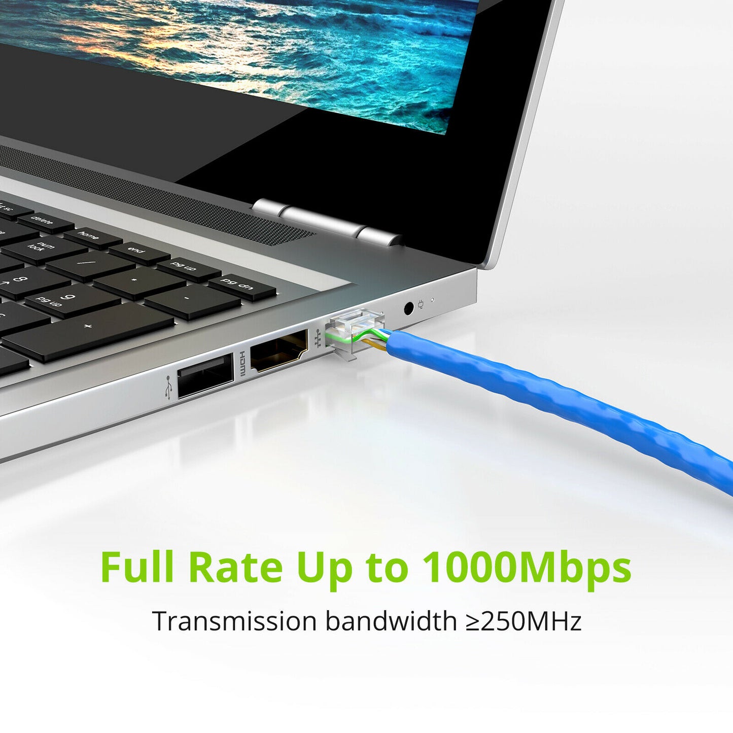 50M 165Ft CAT6 RJ45 Ethernet Network High Speed Cable 23AWG Solid Bare Copper