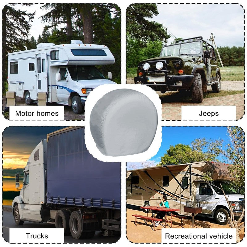 2pcs Heavy Duty Tire Covers RV Wheel Motorhome Wheel Covers Sun Protection