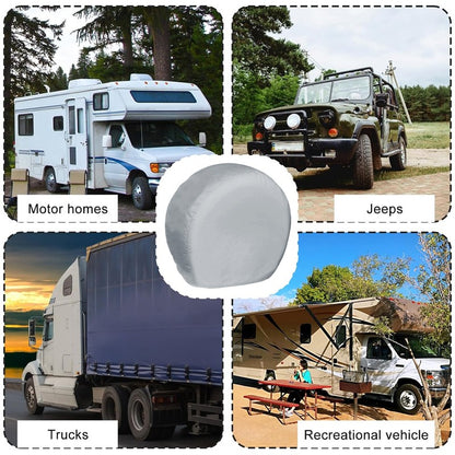 2pcs Heavy Duty Tire Covers RV Wheel Motorhome Wheel Covers Sun Protection