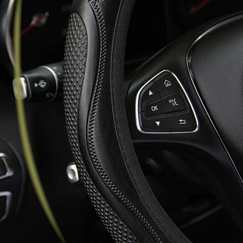 Universal Car Steering Wheel Cover Anti Slip PU Leather Comfortable 38cm