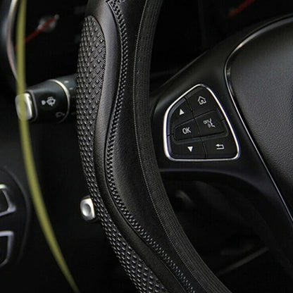 Universal Car Steering Wheel Cover Anti Slip PU Leather Comfortable 38cm