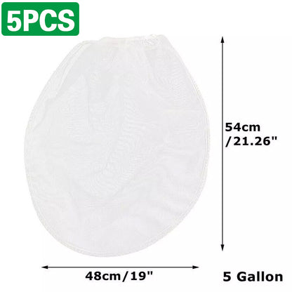 5pcs Top Opening Paint Strainer Bags Elastic Paint Screen Net Filter Impurities