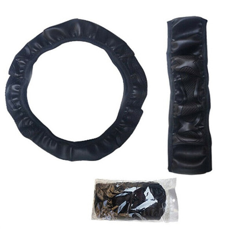 Universal Car Steering Wheel Cover Anti Slip PU Leather Comfortable 38cm