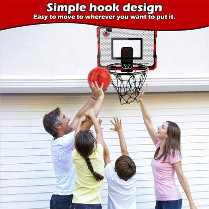 Indoor Basketball Hoop For Kids, Over The Door Mini Basketball Hoops With LED UK