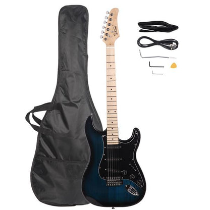 GST Electric Guitar Kit – Dark Blue with Black Pick-guard