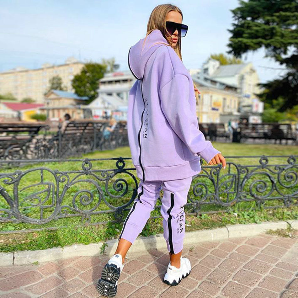 Long Hoodie Pantsuit For Women/Girls in Different Colours UK