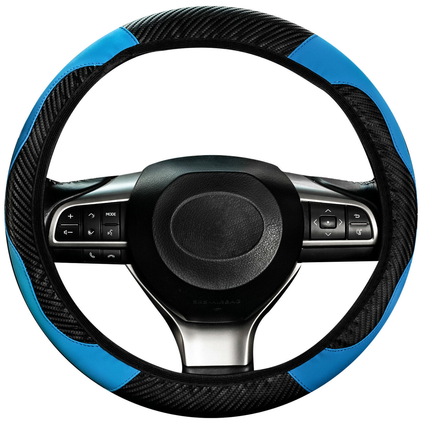 Auto Car Steering Wheel Cover Skidproof Leather Steering Wheel Case For 38cm 15