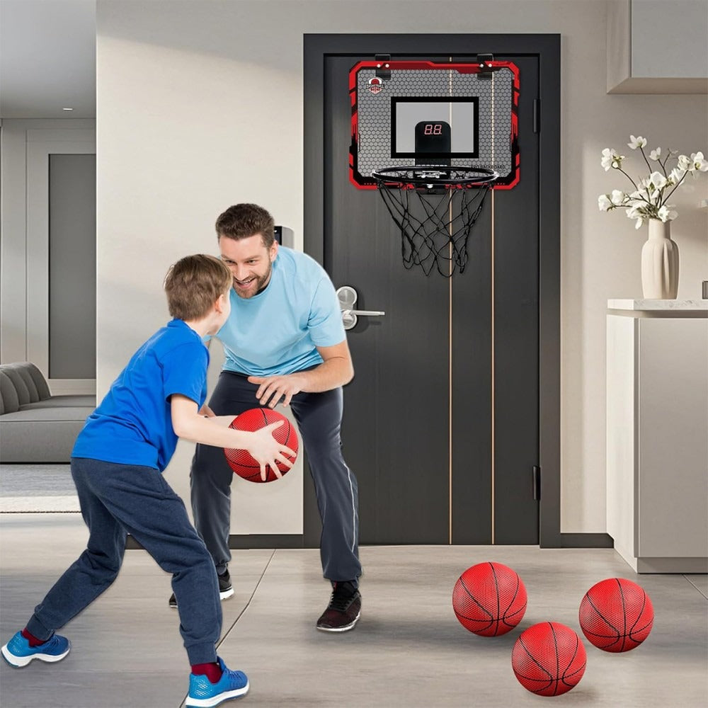 Indoor Basketball Hoop For Kids, Over The Door Mini Basketball Hoops With LED UK