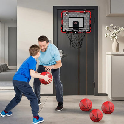 Indoor Basketball Hoop For Kids, Over The Door Mini Basketball Hoops With LED UK