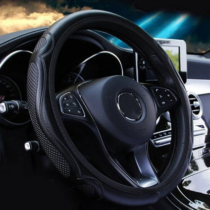 Universal Car Steering Wheel Cover Anti Slip PU Leather Comfortable 38cm