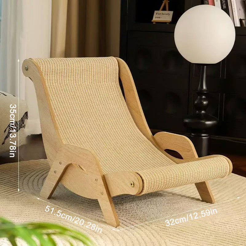 Sisal Cat Lounge Chair Sofa Kitten Hammock Pet Scratching Post Pad Sleep Bed