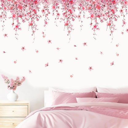 Wall Art Sticker Flower  Floral Wall Stickers Self-adhesive  Wall Decals R