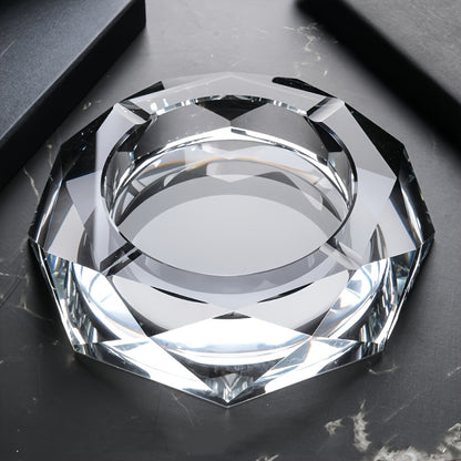 The Crystal Ashtray Is Creative And Distinctive. The Crystal Glass Trendy Ashtray Is Light And Suitable For Home Use, Living Rooms And Offices, Office Decor, Home Accessory, Modern Ashtray