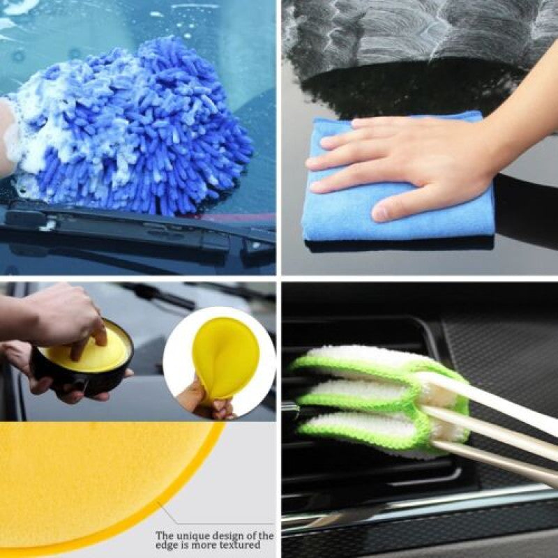 30PCS Car Detailing Wash Brush Set For Interior Exterior Wheels Car Cleaning Kit