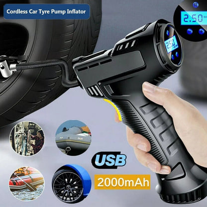 Car Tyre Inflator Cordless 12V Electric Car Tire Air Compressor