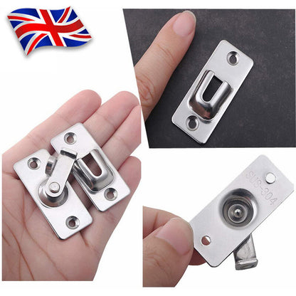 90 Degree Stainless Steel Latch Safety Right Angle Lock Catch Door Sliding