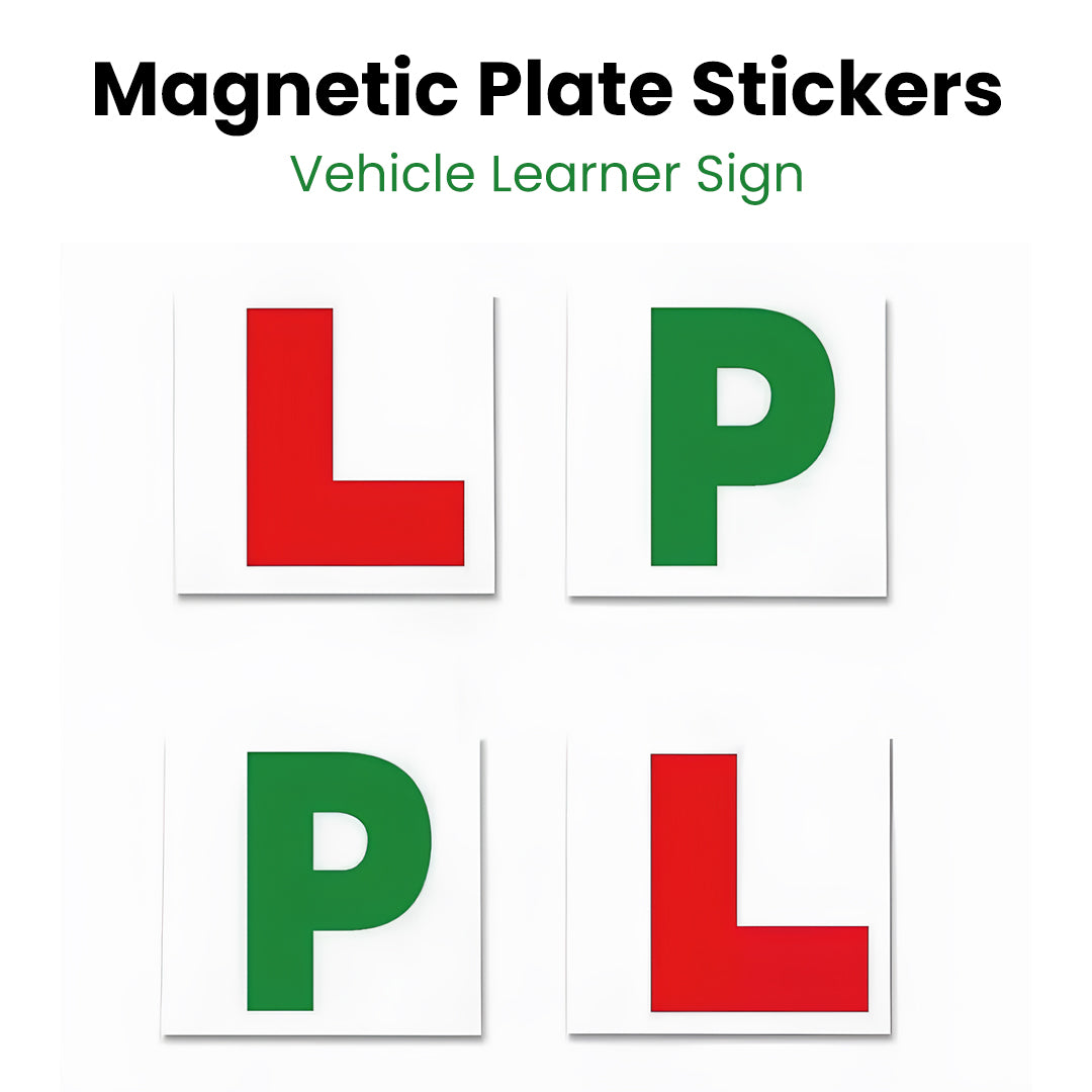 MAGNETIC L & P PLATES CAR LEARNER SIGN STICKERS