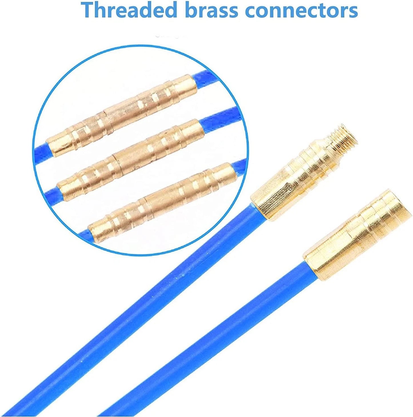 10M Cable Access Kit 1M X 10 Electricians Puller Rods Wires Draw Push Pulling