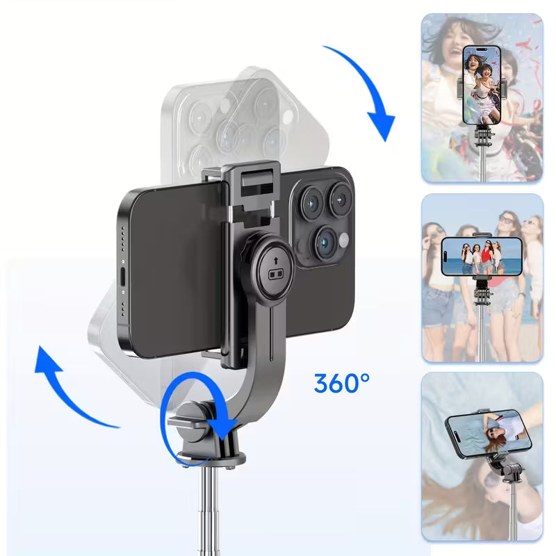 Selfie Stick Tripod, a Telescopic Phone Tripod Stand with a Detachable Remote Control And Phone Holder
