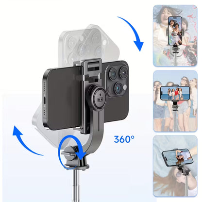 Selfie Stick Tripod, a Telescopic Phone Tripod Stand with a Detachable Remote Control And Phone Holder
