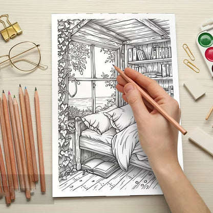 Adult Coloring Book with 20 Upgraded Pages, Designed to Relieve Stress