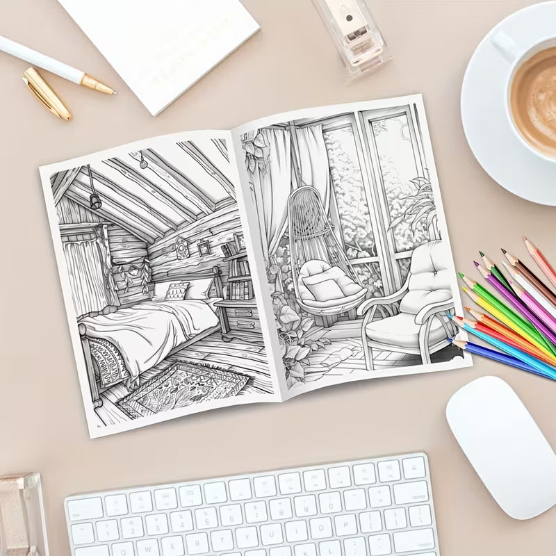 Adult Coloring Book with 20 Upgraded Pages, Designed to Relieve Stress